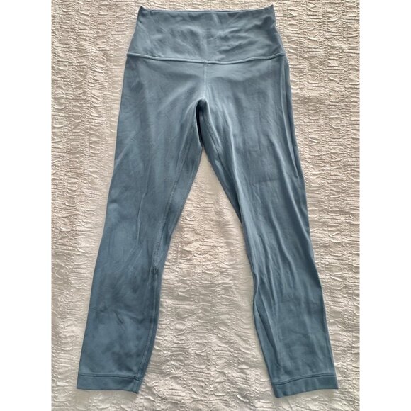 EXCELLENT Lululemon Align High-Rise Crop 23" Utility Blue Yoga Leggings Nulu 6 - Picture 2 of 8